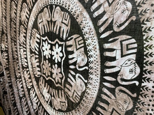 Closeup Shot Of An Elephant Patterned Black Fabric - Perfect For Background