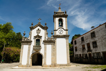 Wall Mural - Low angle shot of a building in Road on Serra do Piodao, Portugal