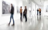 Fototapeta  - people in the art gallery center