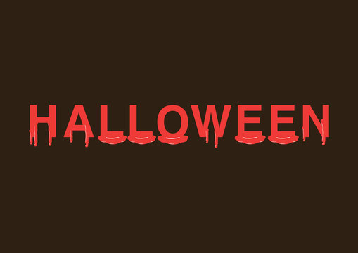 Halloween blood splashes, drops and trail alphabet.