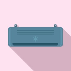 Poster - black air conditioner icon. flat illustration of black air conditioner vector icon for web design