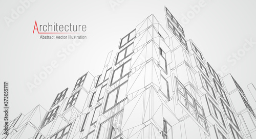 Cuadros en Lienzo Architecture line background