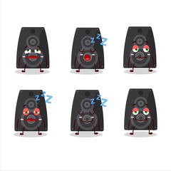 Canvas Print - Cartoon character of stereo speaker with sleepy expression