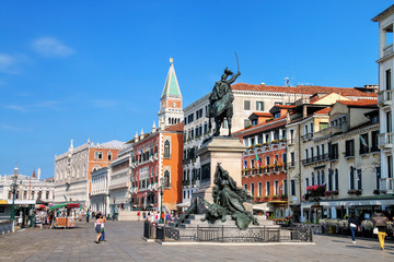 Wall Mural - Riva Degli Schiavoni promenade on Grand Canal in Venice, Italy