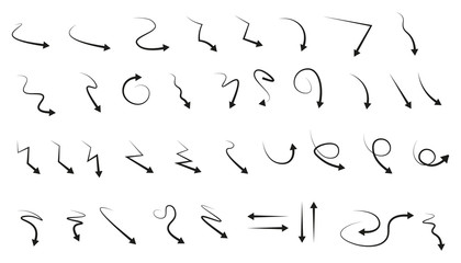Fototapete - Vector illustration of curved arrow icons. curved arrow icons set. curve icons