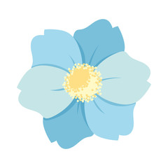 Wall Mural - Isolated blue flower vector design