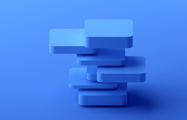 Poster - Abstract 3d render, modern geometric background, graphic design