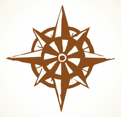 Poster - Wind rose. Vector drawing icon