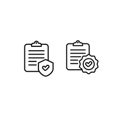 Poster - Checklist line icon. Vector on isolated white background. EPS 10