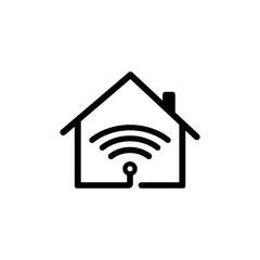 Poster - Smart house icon. Vector on isolated white background. EPS 10