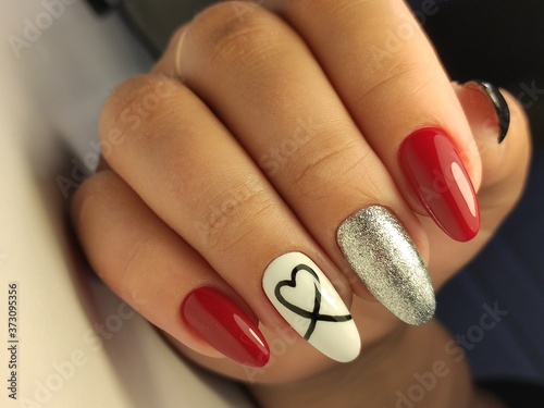 Αφίσα stylish design of manicure on beautiful nails
