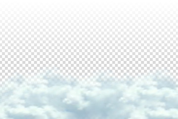 Wall Mural - Vector realistic isolated cloud sky for template decoration and covering on the transparent background. Concept of storm.
