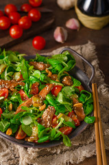 Wall Mural - Thai salad with grilled chicken