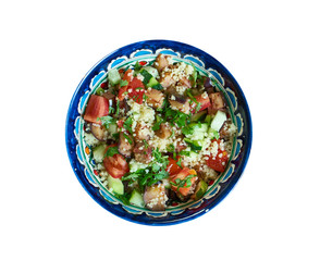 Poster - Grilled aubergine tabbouleh