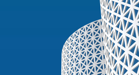 
abstract architecture cylinder 3d illustration