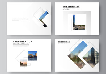Poster - vector layout of the presentation slides design business templates, multipurpose template with geome