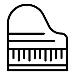 Poster - Piano icon. Outline piano vector icon for web design isolated on white background