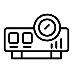 Poster - Projector icon. Outline projector vector icon for web design isolated on white background