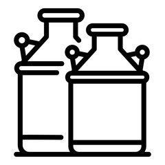 Poster - Drink farm canister icon. Outline drink farm canister vector icon for web design isolated on white background