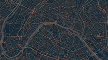 Detailed Vector Map Of Paris, France