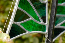 Closeup Shot Of A Tiffany Stained Glass