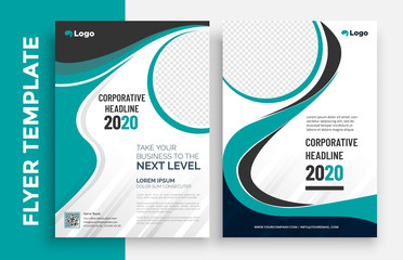 Wall Mural - Corporate Business Flyer poster pamphlet brochure cover design layout background, vector template in A4 size - Vector