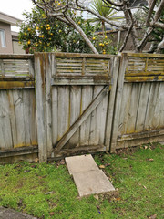 Sticker - Vertical shot of a wooden fence