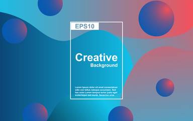 Poster - Modern gradient background with abstract shapes. Vector 3d flow, liquid, and fluid composition. Motion dynamic illustration template can use for presentation, cover flyer, poster, landing page web