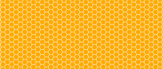 honeycomb pattern. seamless geometric hive background. abstract yellow, orange beehive raster backgr