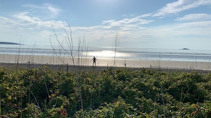 Secuencia de fotos de la playa de Nahant en un día soleado