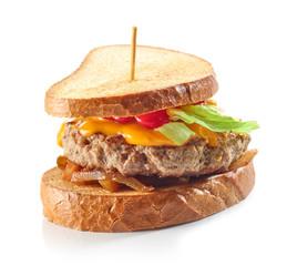 Sticker - toasted bread with burger meat