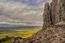 Pen-y-ghent Pinnacle. Pen-y-ghent Or Penyghent Is A Fell In The Yorkshire Dales, England. It Is The Lowest Of Yorkshire's Three Peaks At 2,277 Feet; The Other Two Being Ingleborough And Whernside