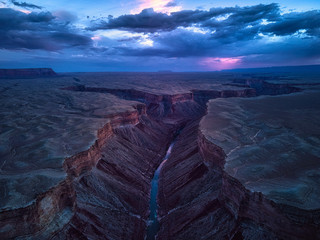 Poster - Breathtaking aerial view of the Grand Canyon and Colorado River at sunset