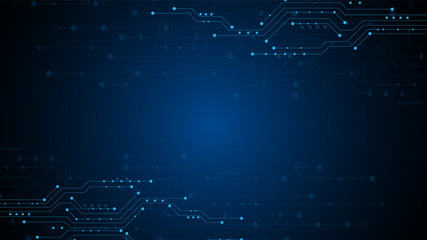 Wall Mural - hi-tech digital data connection system