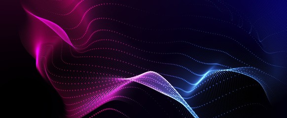 Wall Mural - Electric power light energy line wave fabric motion blur, big cloud data online digital world technology background, 3D futuristic iot neon vibrant light abstract cyber space background