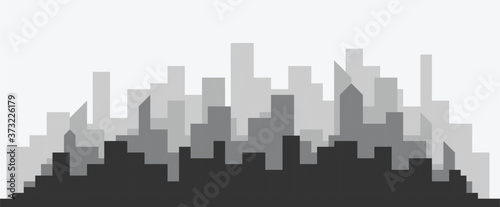 Fotografía Abstract futuristic city sky with modern buildings vector wallpaper background