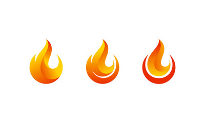 Wall Mural - Modern fire logo design vector