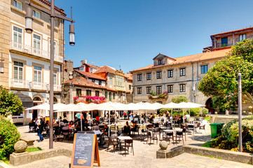 Canvas Print - Pontevedra landmarks, Galicia, Spain