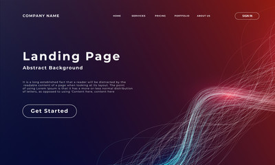 Modern technology landing page design