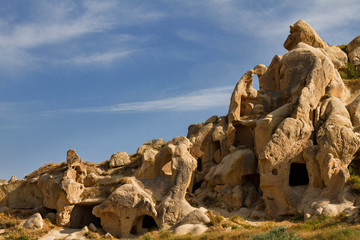 Canvas Print - Extreme terrain of Cappadocia with volcanic rock formations, Turkey