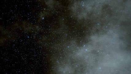 Stars in sky, starry night starlight shine of milky way, space cosmic background, starry background 3d render