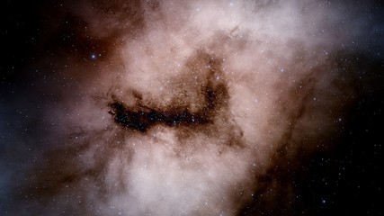 Stars in sky, starry night starlight shine of milky way, space cosmic background, starry background 3d render