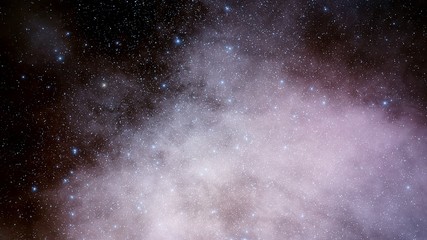 Stars in sky, starry night starlight shine of milky way, space cosmic background, starry background 3d render