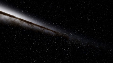Stars in sky, starry night starlight shine of milky way, space cosmic background, starry background 3d render