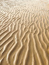 Vertical High Angle Shot Of Natural Traces On The Sand