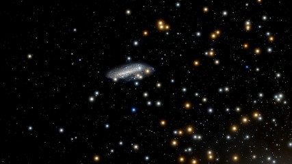 Stars in sky, starry night starlight shine of milky way, space cosmic background, starry background 3d render