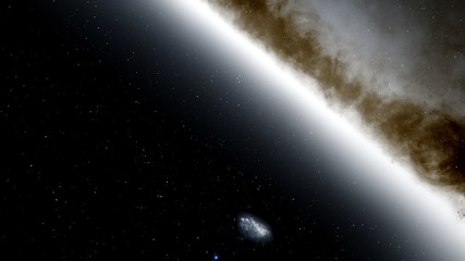 Stars in sky, starry night starlight shine of milky way, space cosmic background, starry background 3d render