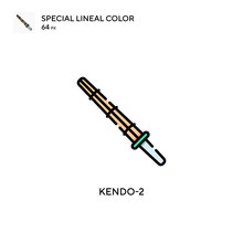 Kendo-2 Special Lineal Color Icon. Illustration Symbol Design Template For Web Mobile UI Element. Perfect Color Modern Pictogram On Editable Stroke.