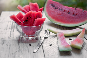  slices of watermelon sweet dessert