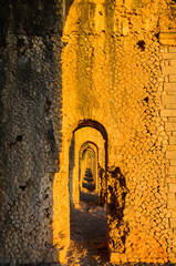 Wall Mural - Walls and structures of the Temple of Jupiter Anxur (Tempio di Giove Anxur). Terracina, Italy